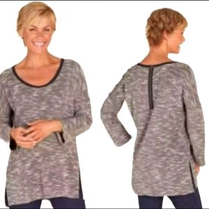 Soft Surroundings Downtown Tunic Marled Sweater, L